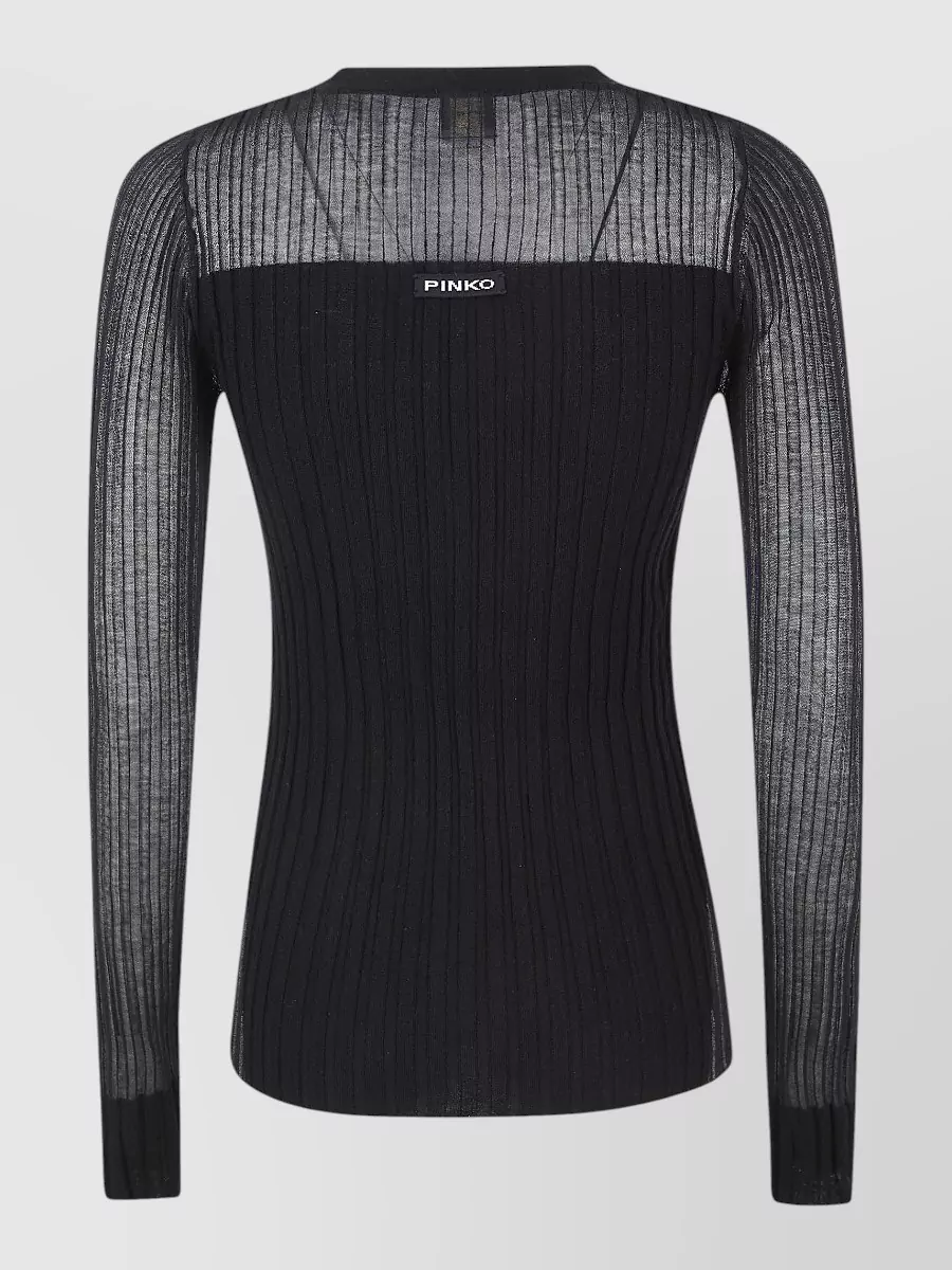 Pinko Ribbed Slim-Fit V-Neck Cardigan