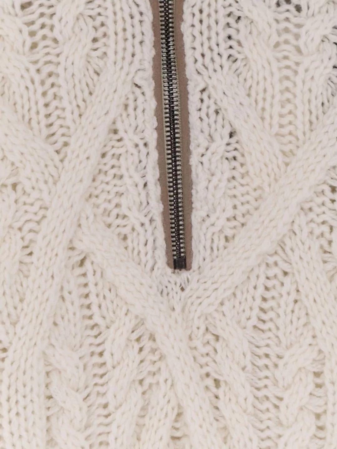 Boss Cable Knit Crewneck Sweater With Ribbed Cuffs And Hem