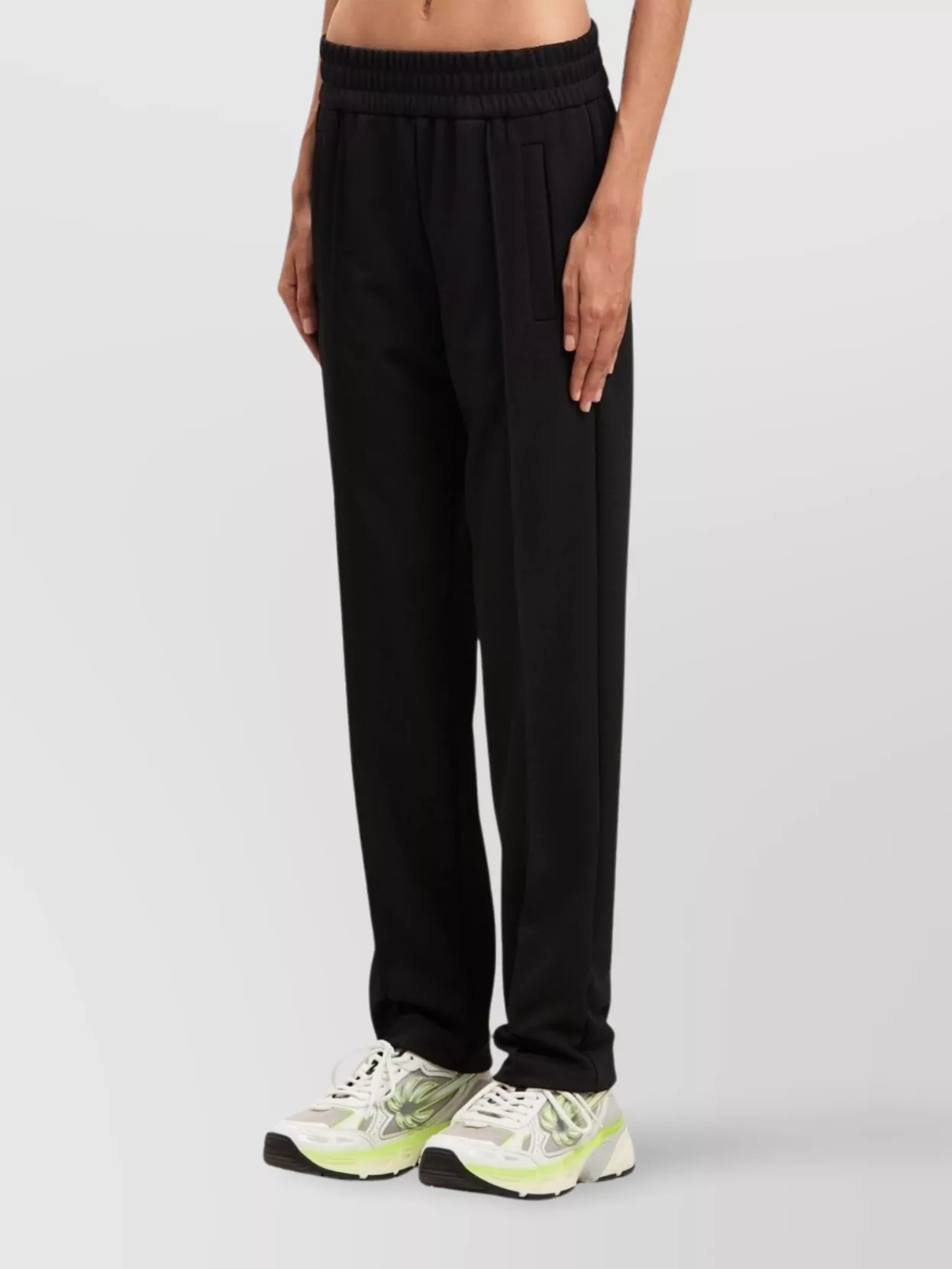 Palm Angels Elasticated Waistband Trousers With Two Side Pockets