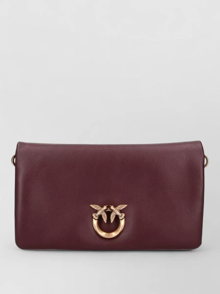 Pinko love bag click mini leather clutch bag