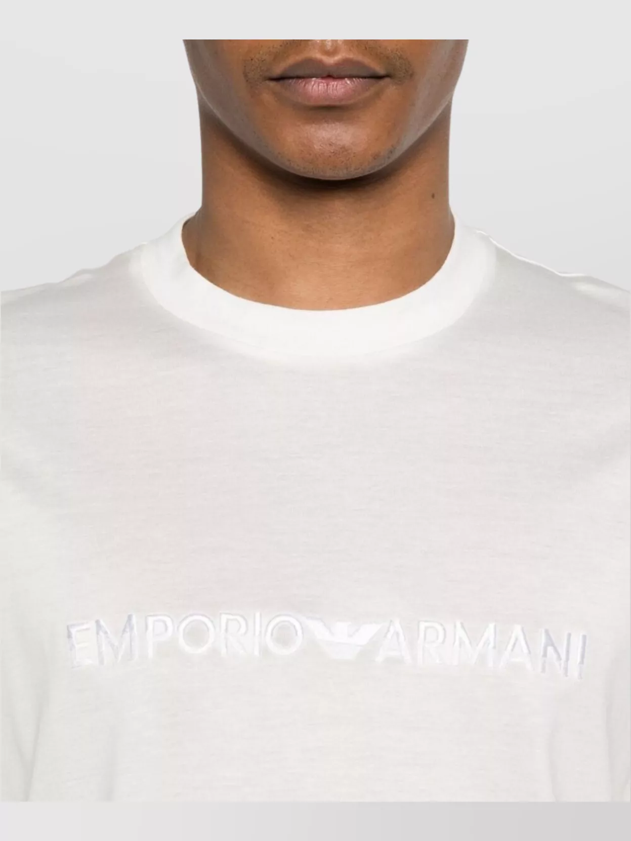 Emporio Armani Crew Neck Logo Detail Short Sleeves