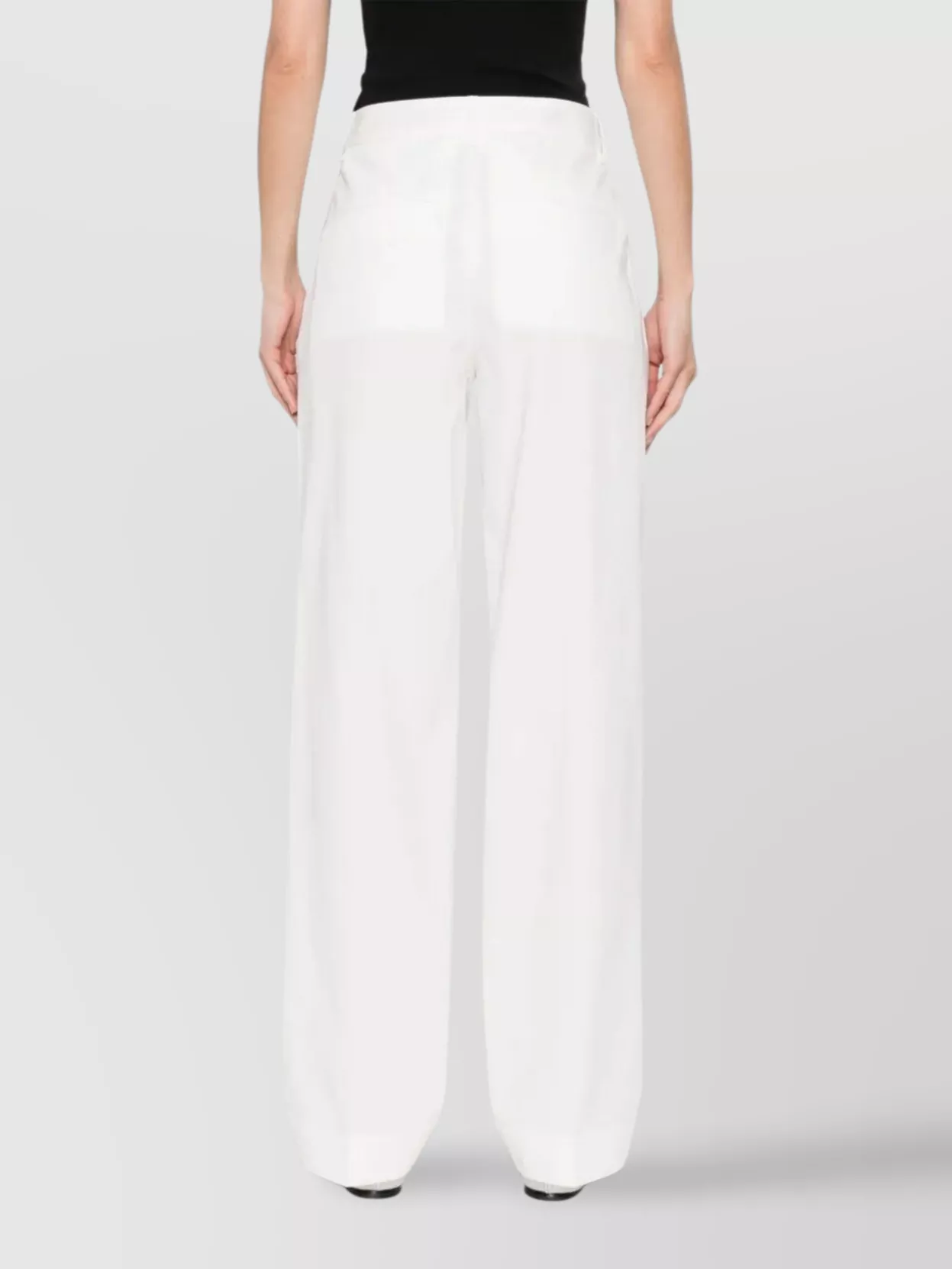 Totême Wide Leg Trousers With Slanted Pockets
