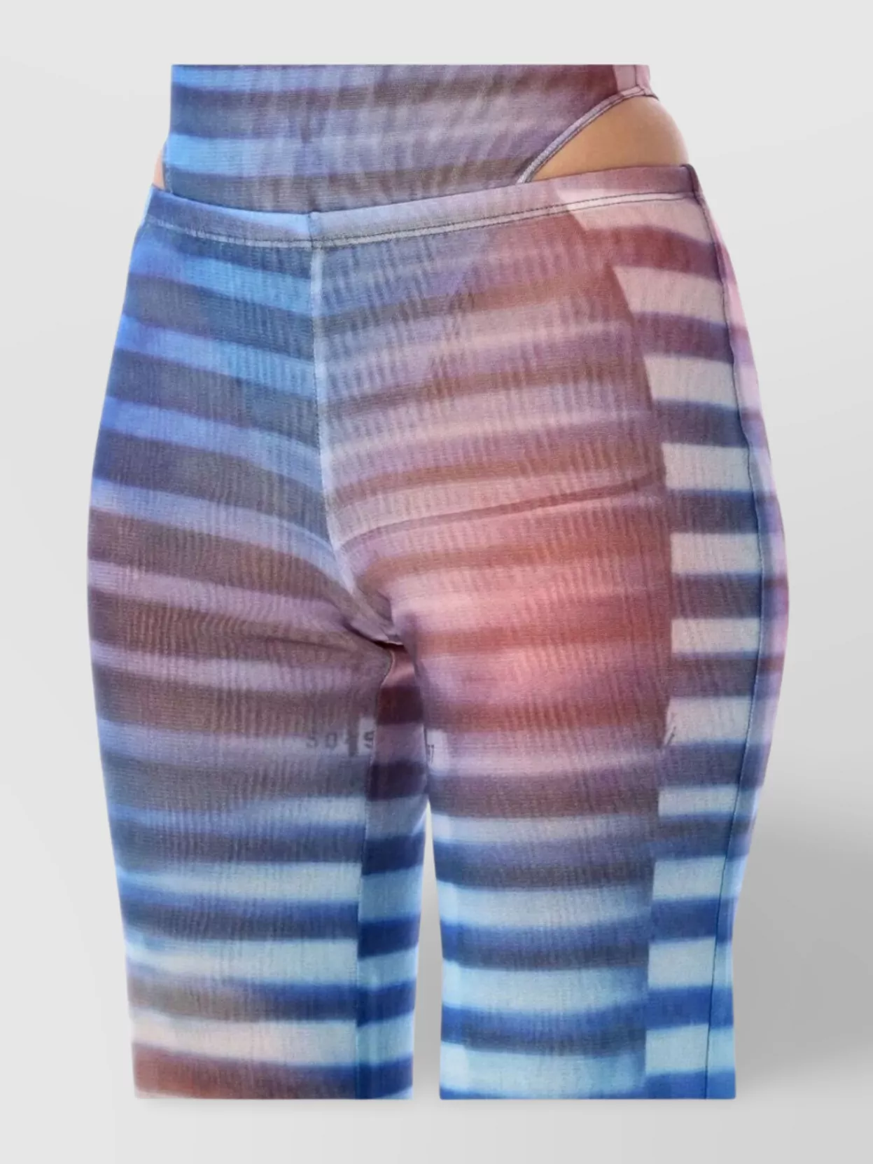 Jean Paul Gaultier Mesh Trouser Printed "air" In Multi