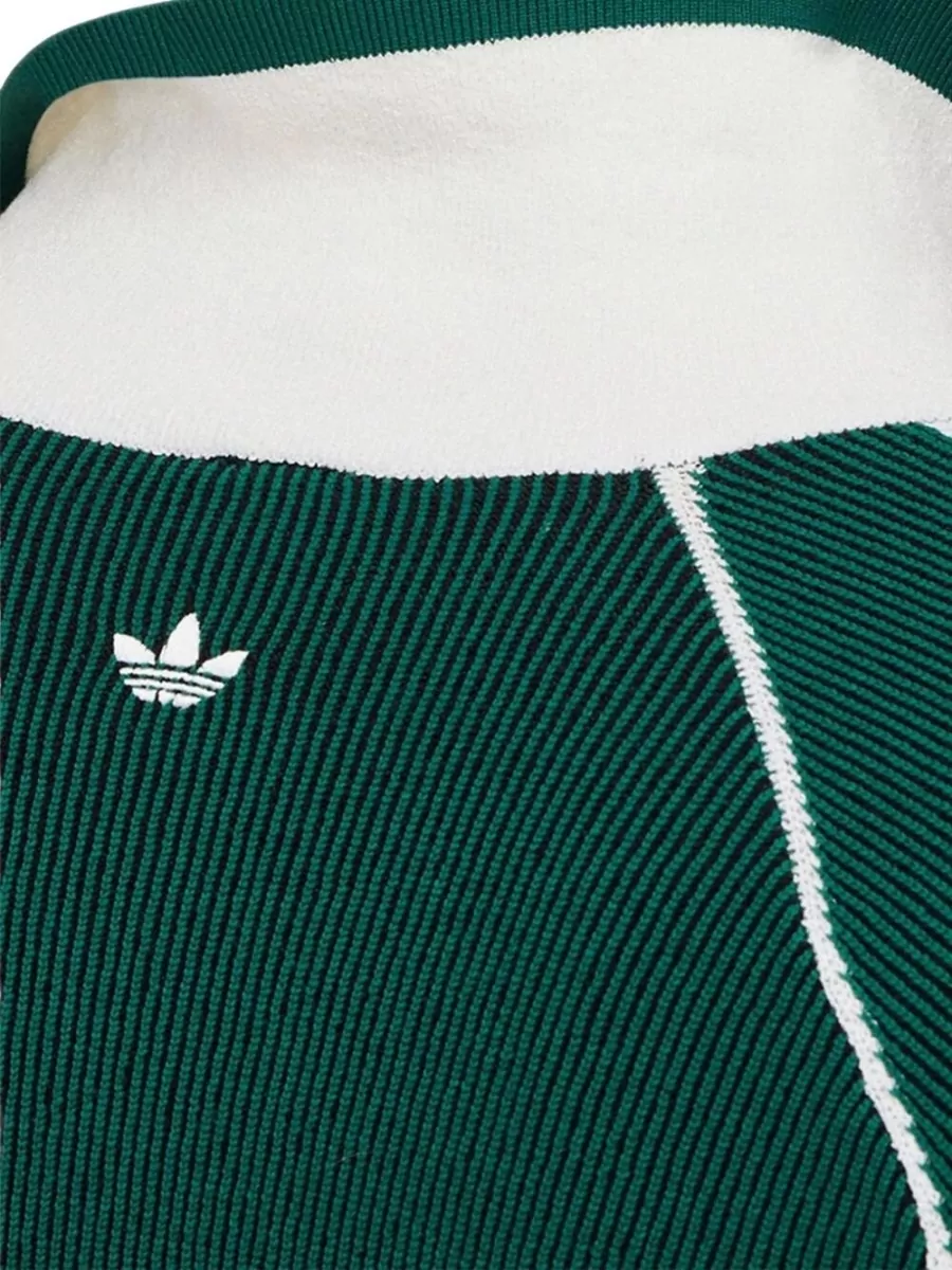 Adidas Ribbed V-Neck Short-Sleeve Logo-Print Cotton Polo Shirt