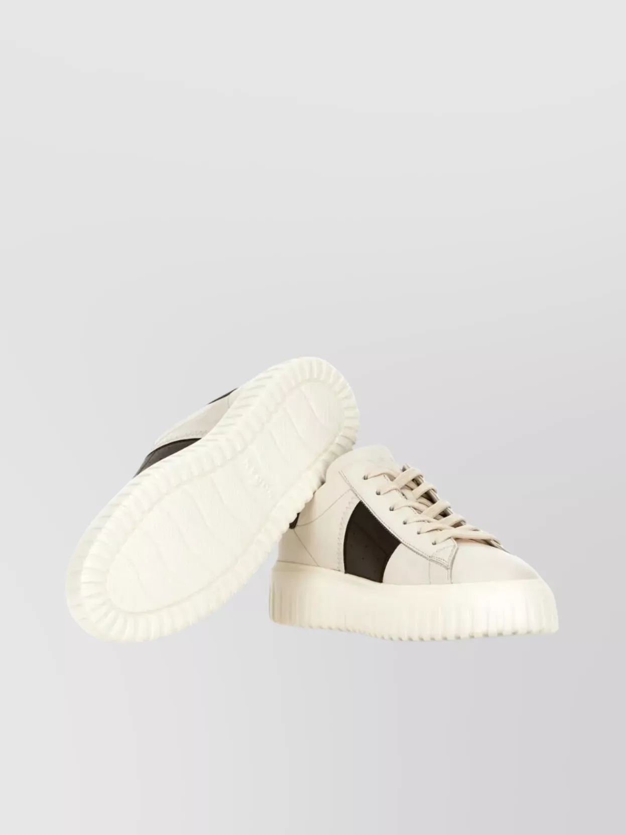 Hogan Sneakers Striped Panel Flat Sole