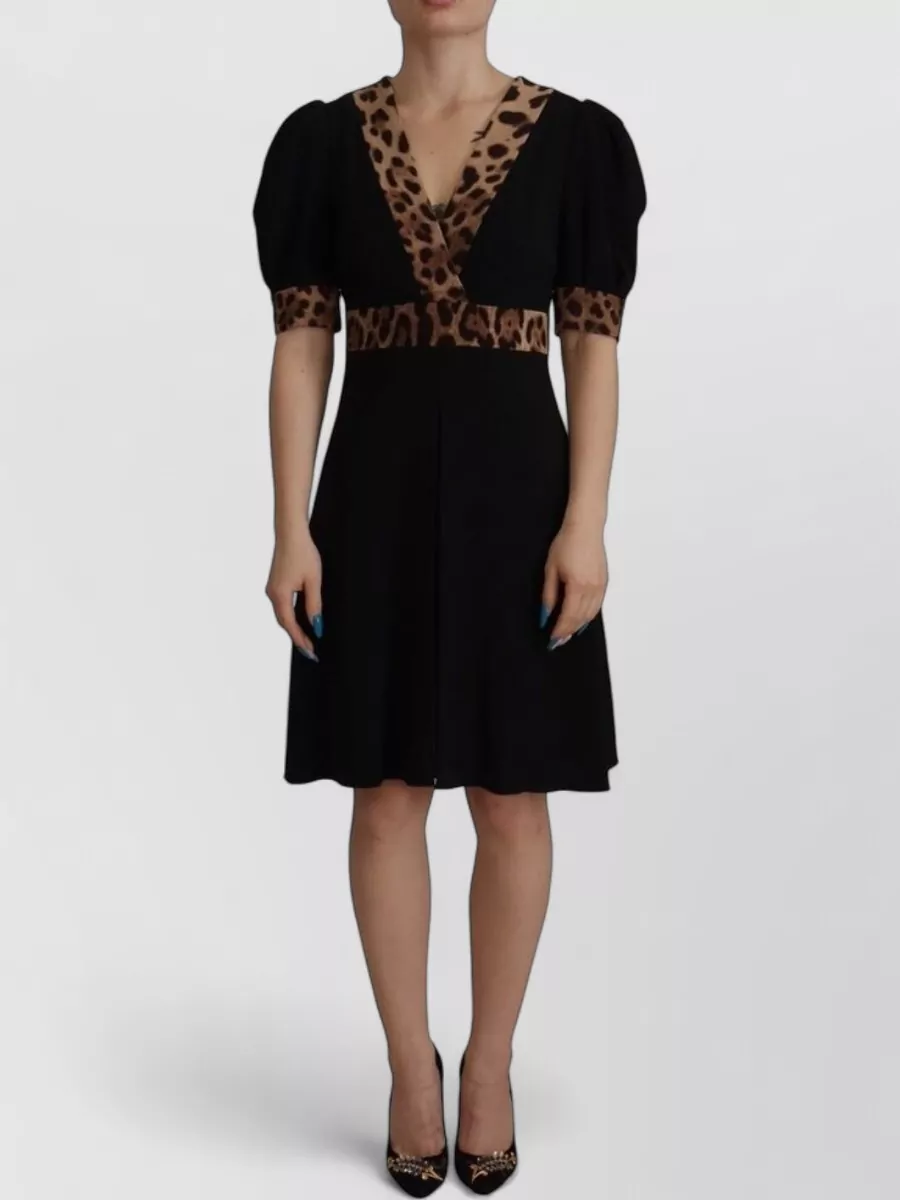 Dolce&Gabbana leopard-print knee-length dress