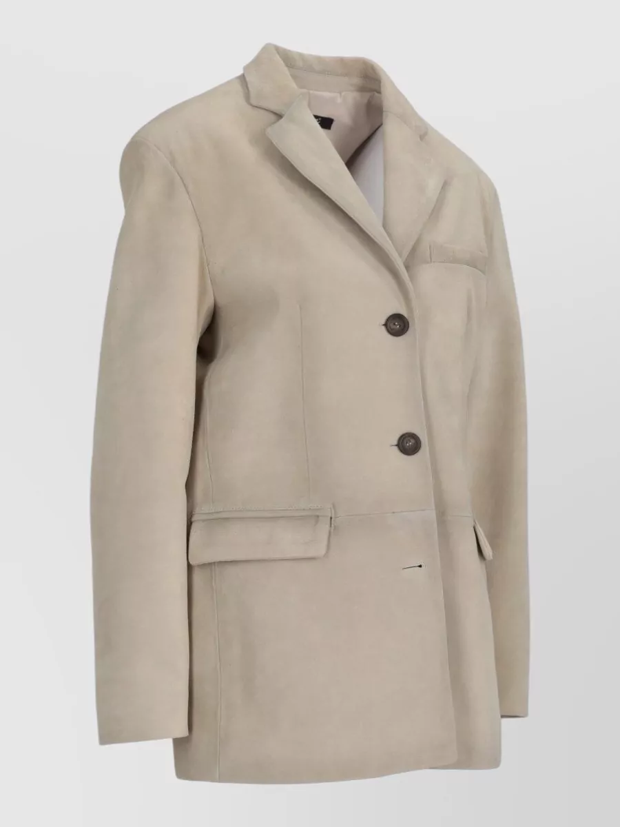 La Rose Suede Single-Breasted Coat