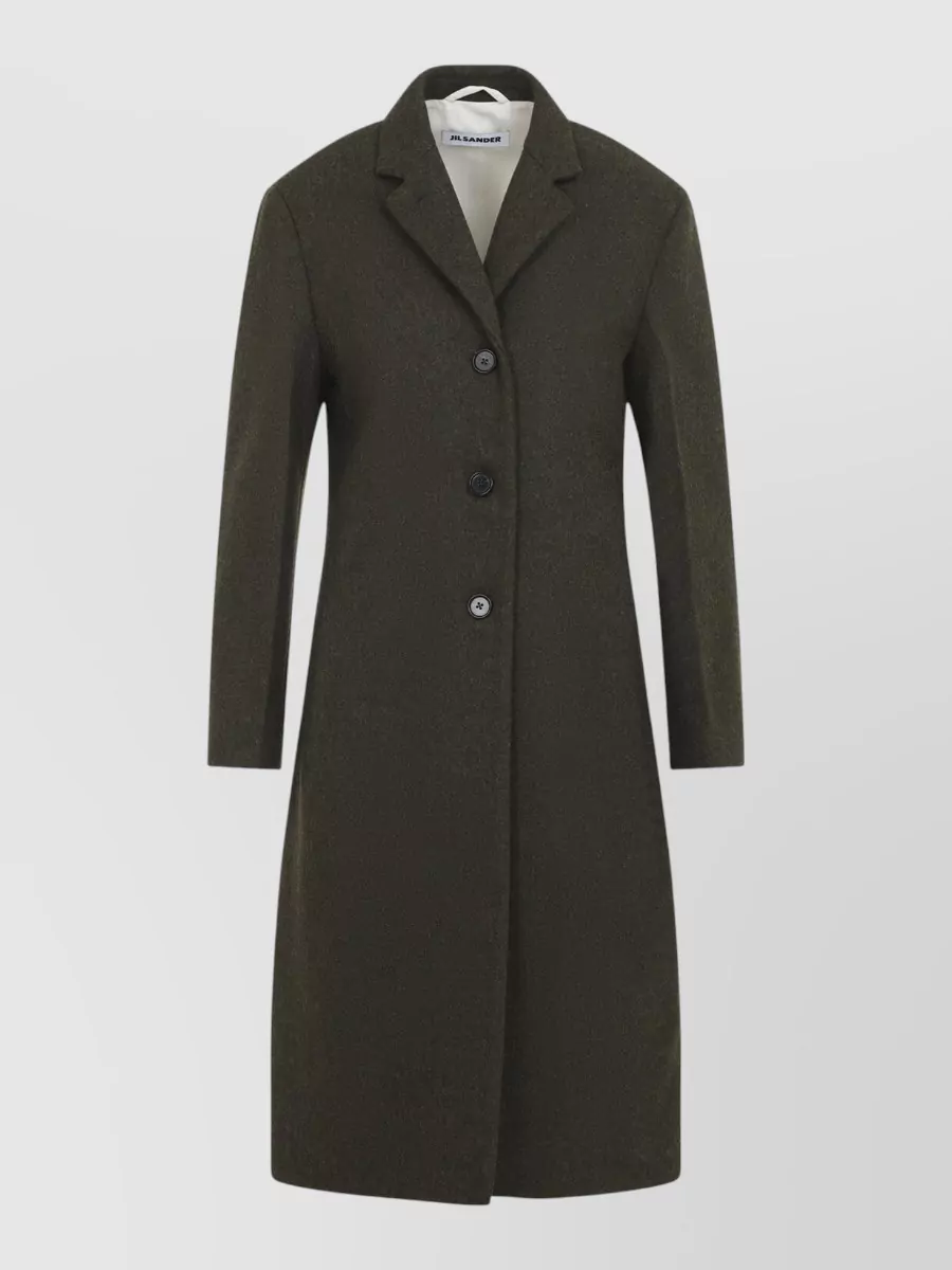 Jil Sander wool slim-fit knee-length coat