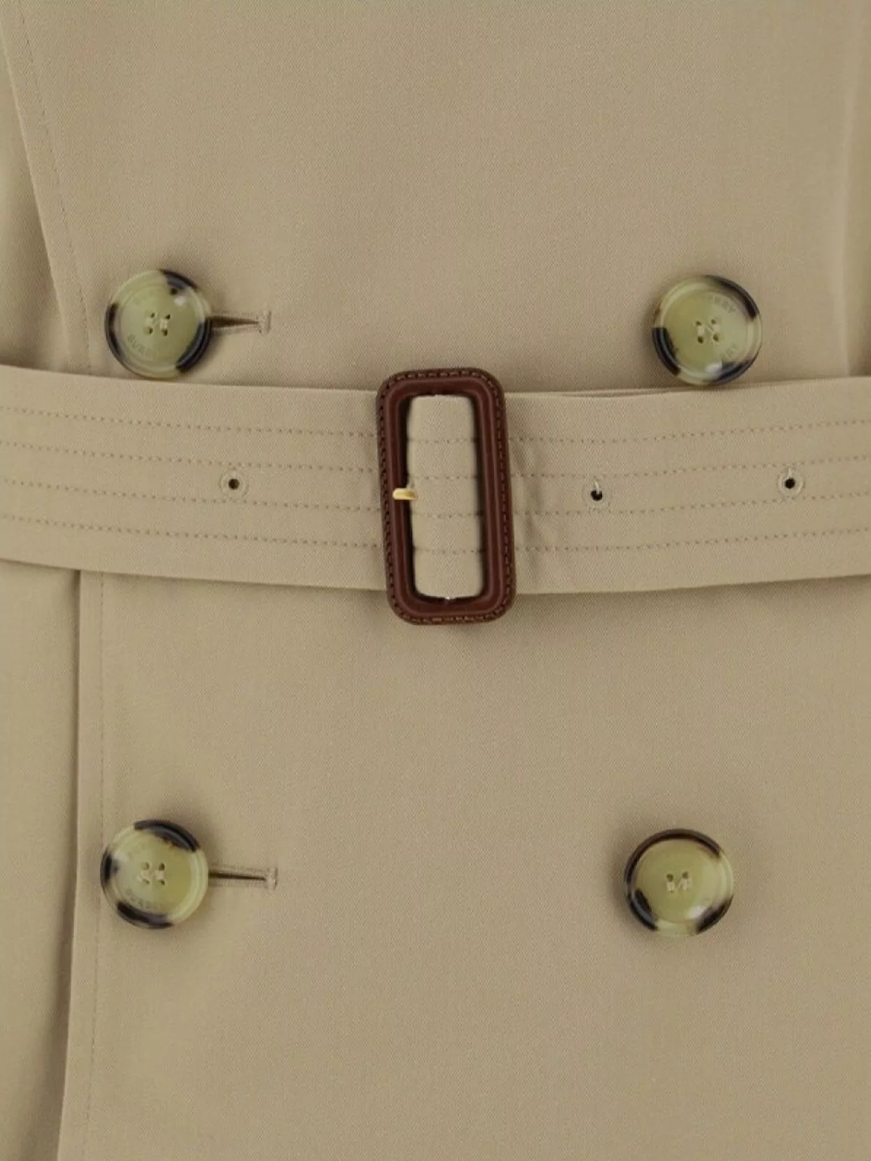 Burberry Monochrome Coat Epaulettes Belted