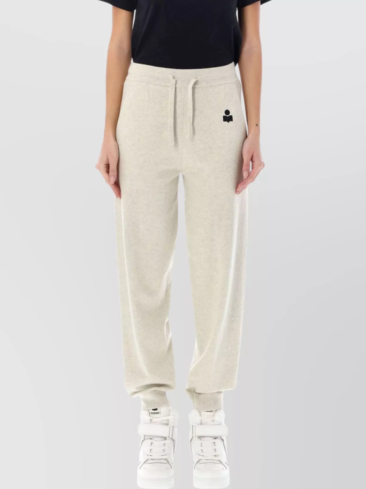 Isabel Marant Étoile Elastic Waistband Side Pockets Trousers In Neutral