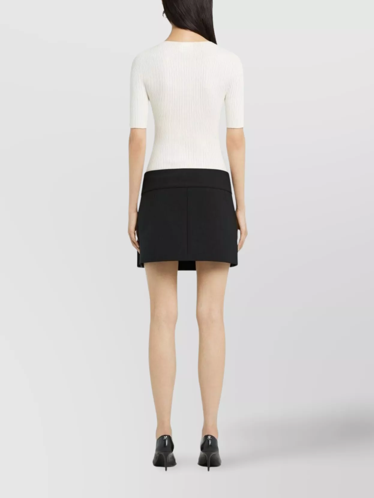 Courrèges Crewneck Ribbed Knitwear Short Sleeves