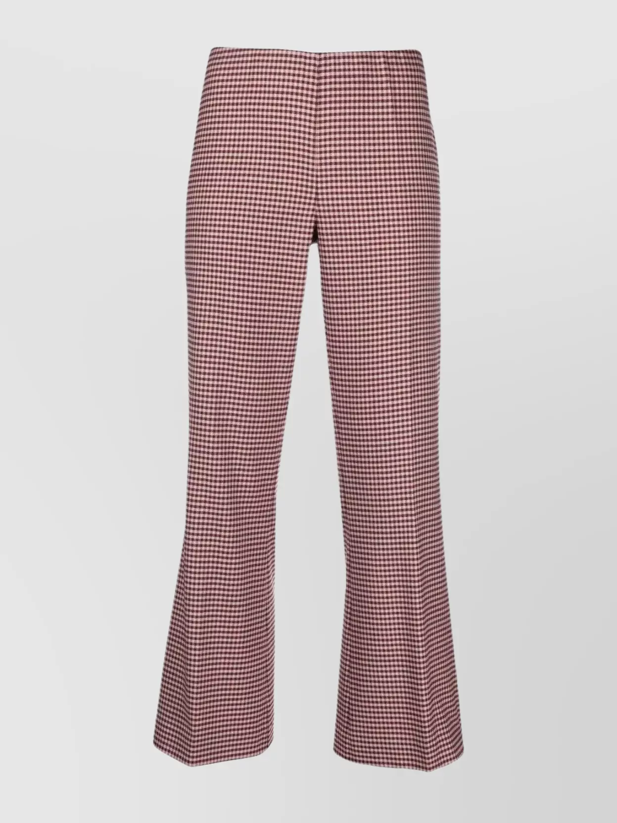 P.A.R.O.S.H HOUNDSTOOTH PATTERN FLARED ANKLE-LENGTH TROUSERS