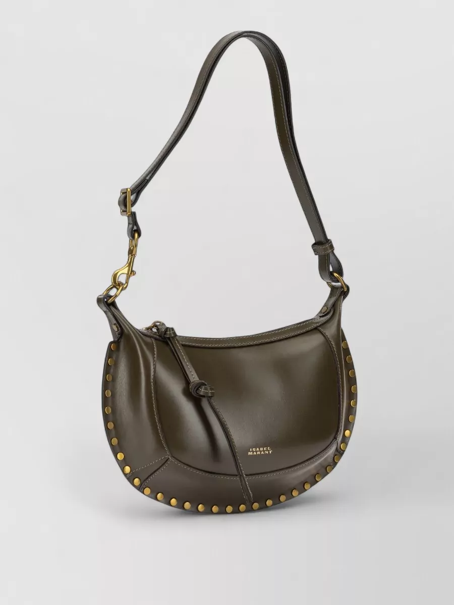 Isabel Marant Oskan Moon Small Leather Clutch Bag