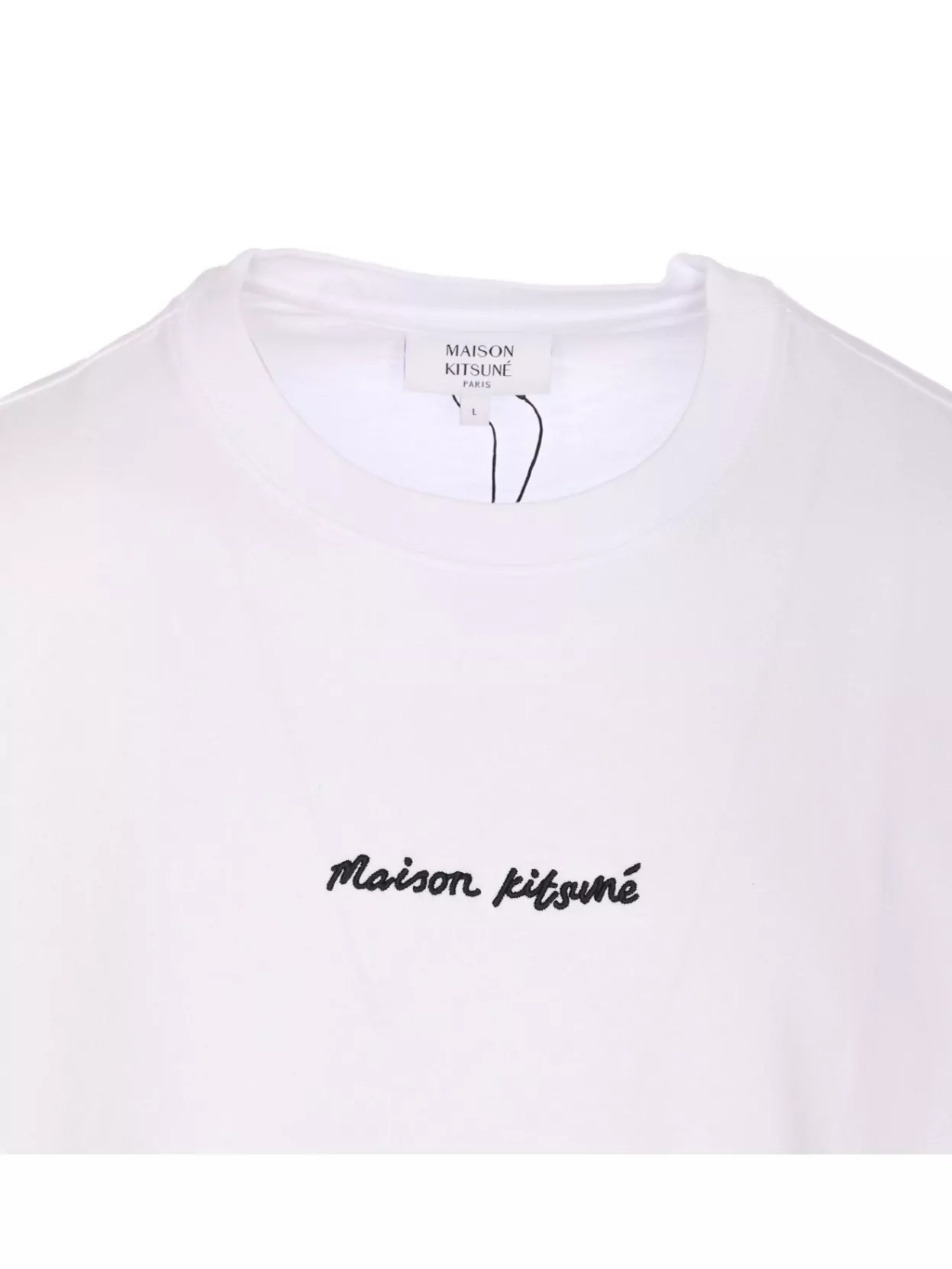 Maison Kitsuné Crewneck T-Shirt Logo Embroidered