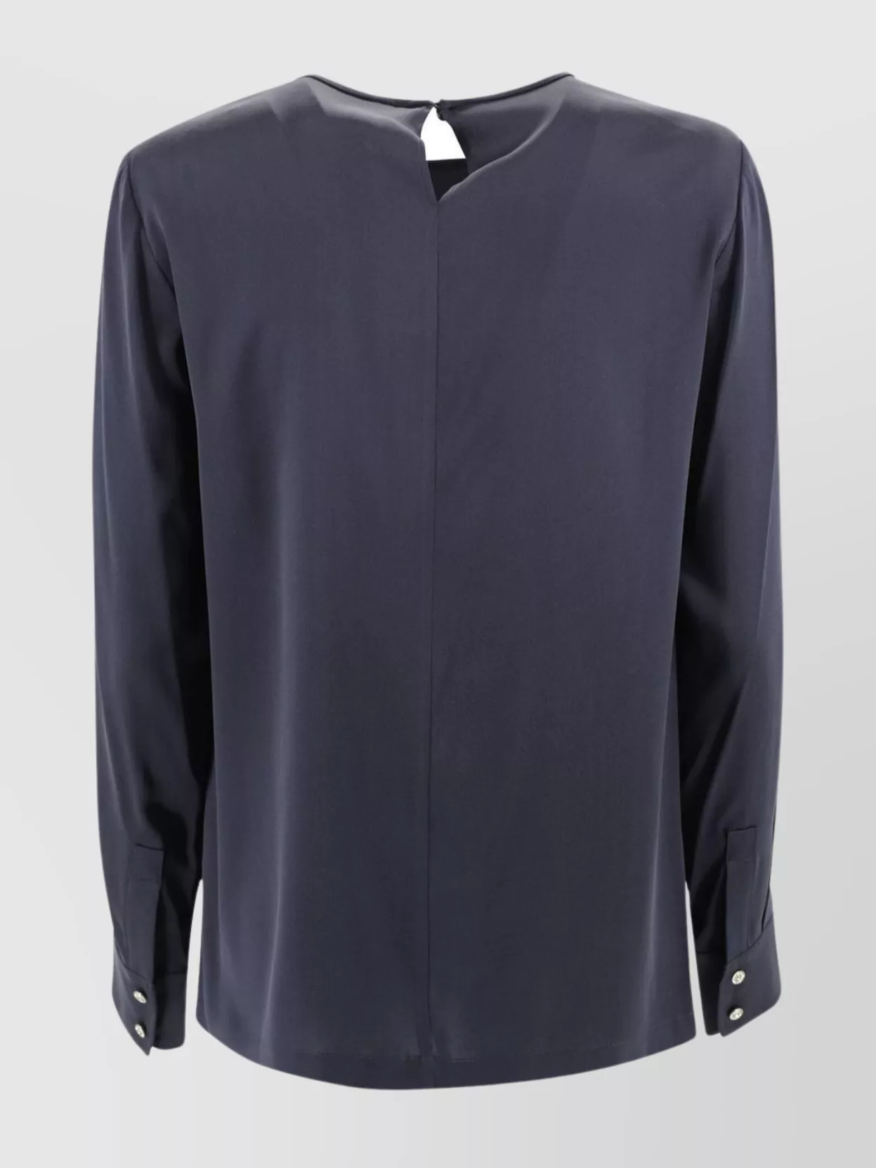 S Max Mara Round Neck Silk Satin Shirt