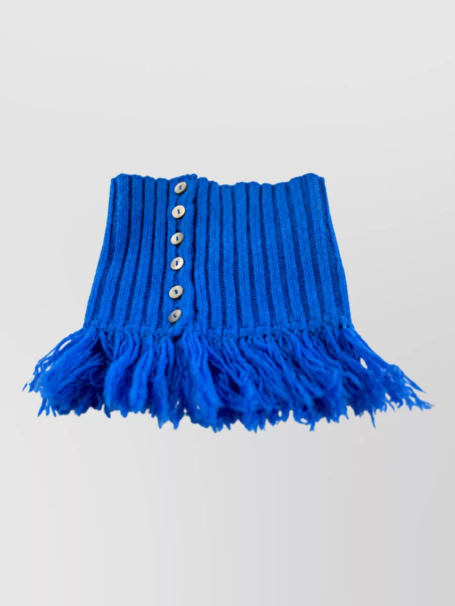 La Rose crochet fringed neckwarmer