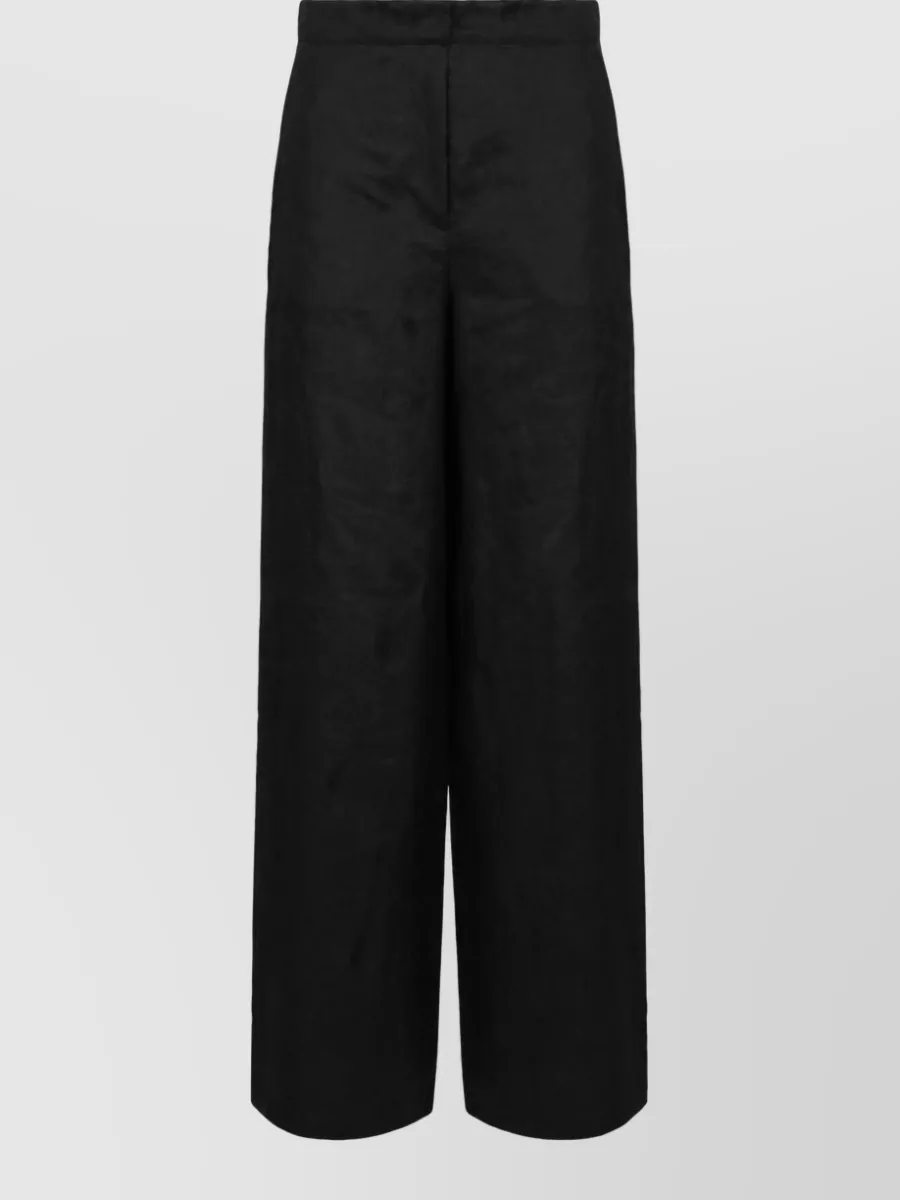 S Max Mara Linen Wide-Leg Trousers