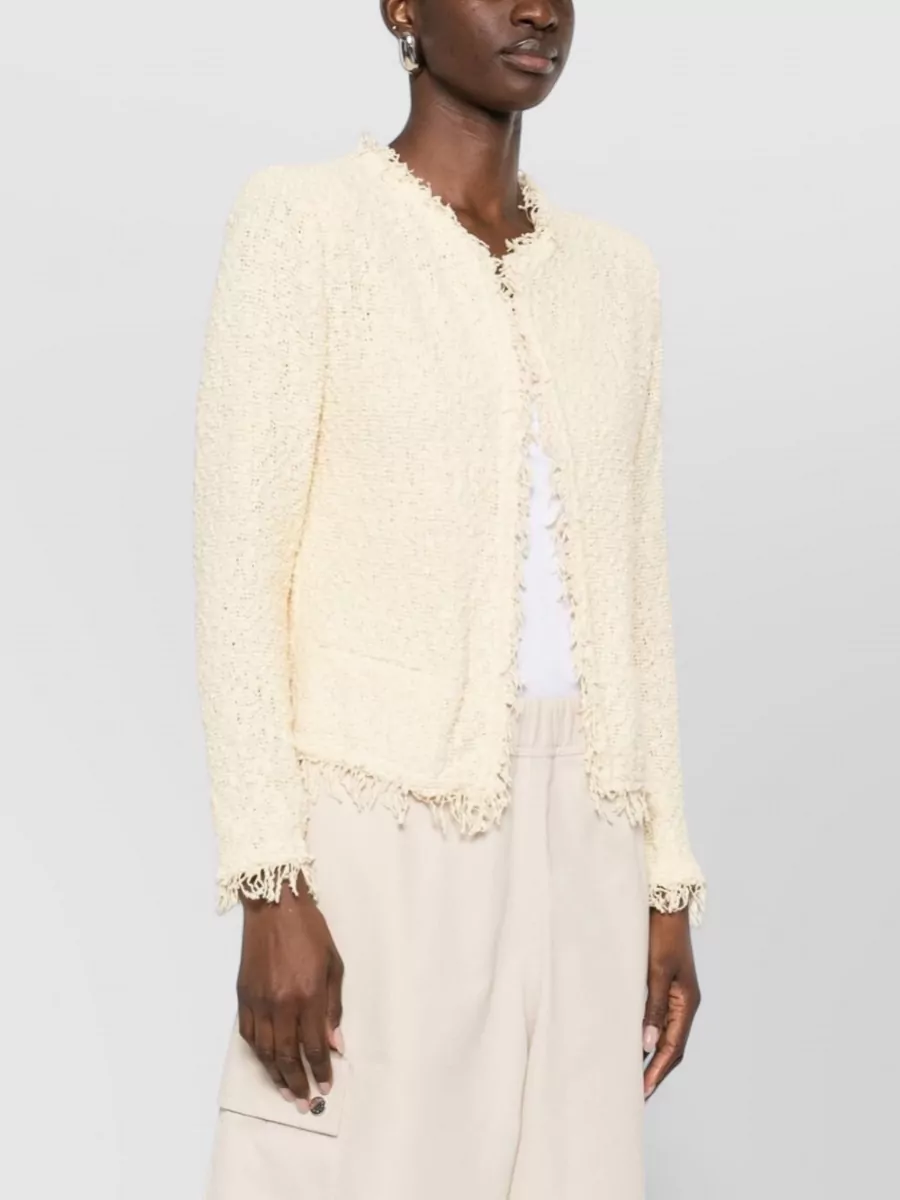 Iro Shavani Cotton Jacket Long Sleeves Open Front