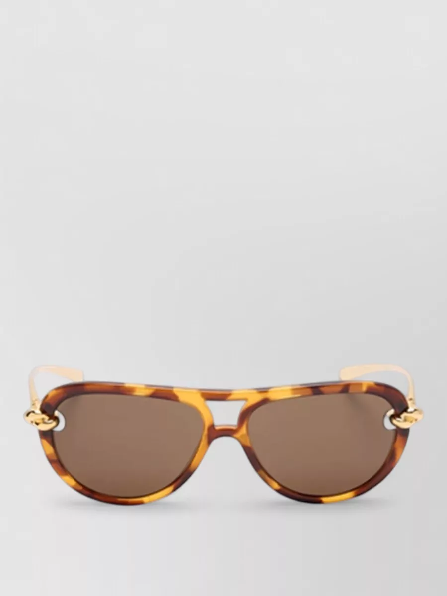 Bottega Veneta metal cutout aviator sunglasses