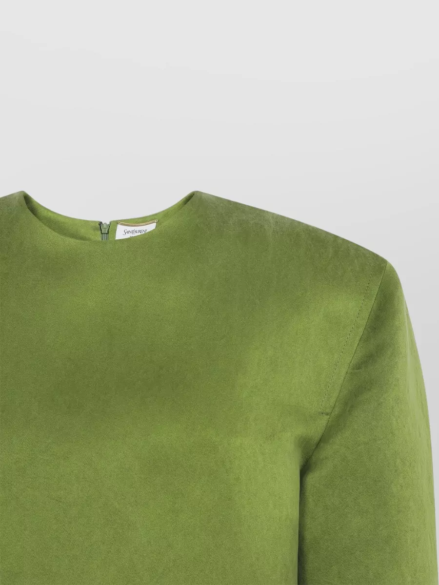 Saint Laurent Dress Round Neckline Long Sleeves Womenswear