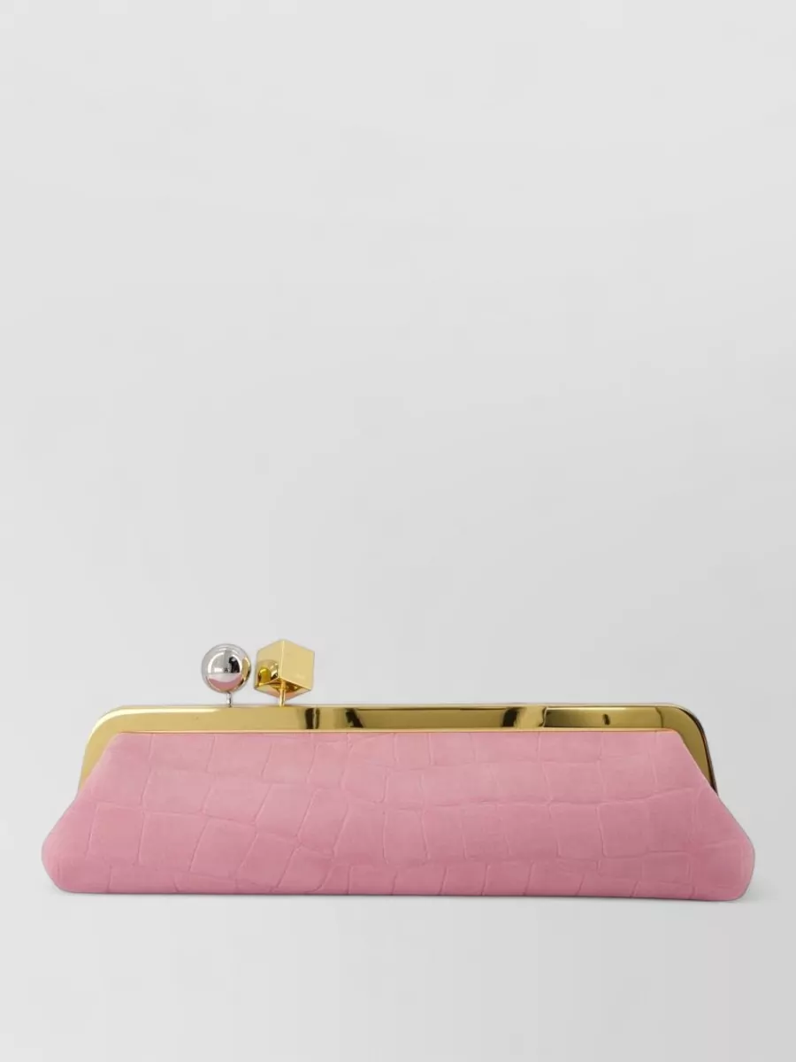 Jacquemus la pochette salon calfskin clutch bag