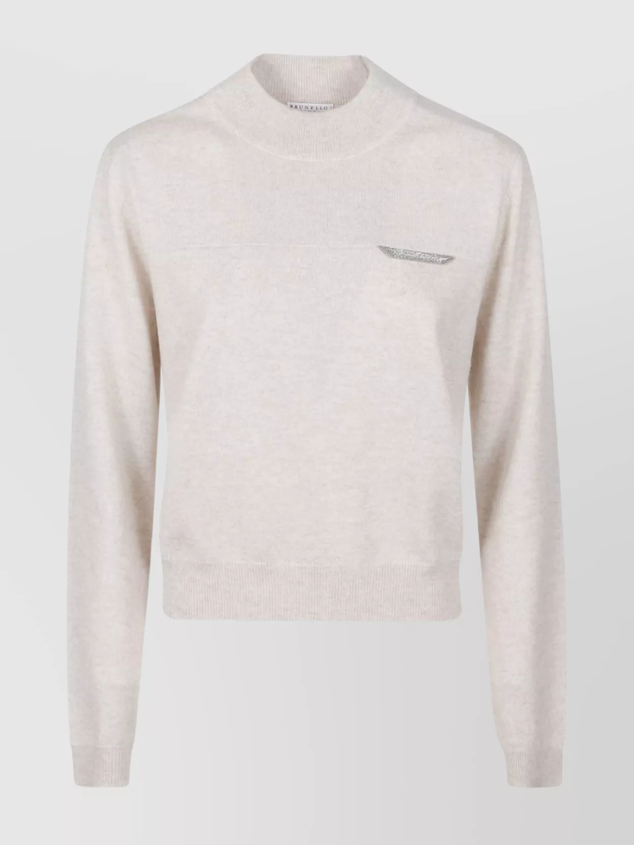 Brunello Cucinelli Crew Neck Knitwear With Ribbed Cuffs And Hem