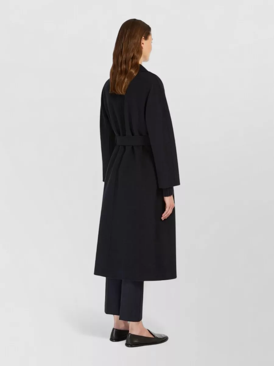 S Max Mara Virgin Wool Belted Midi Coat