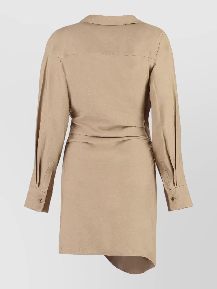 Jacquemus Draped Knotted Asymmetric Mini Dress