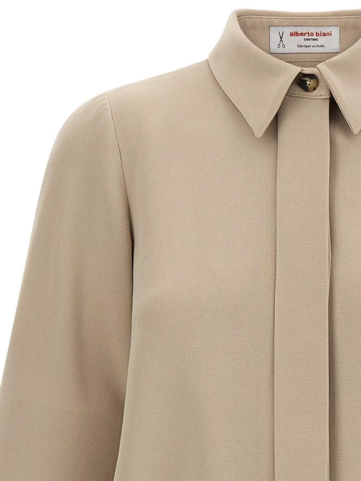 Alberto Biani Three Quarter Sleeve Relaxed Fit Shirt