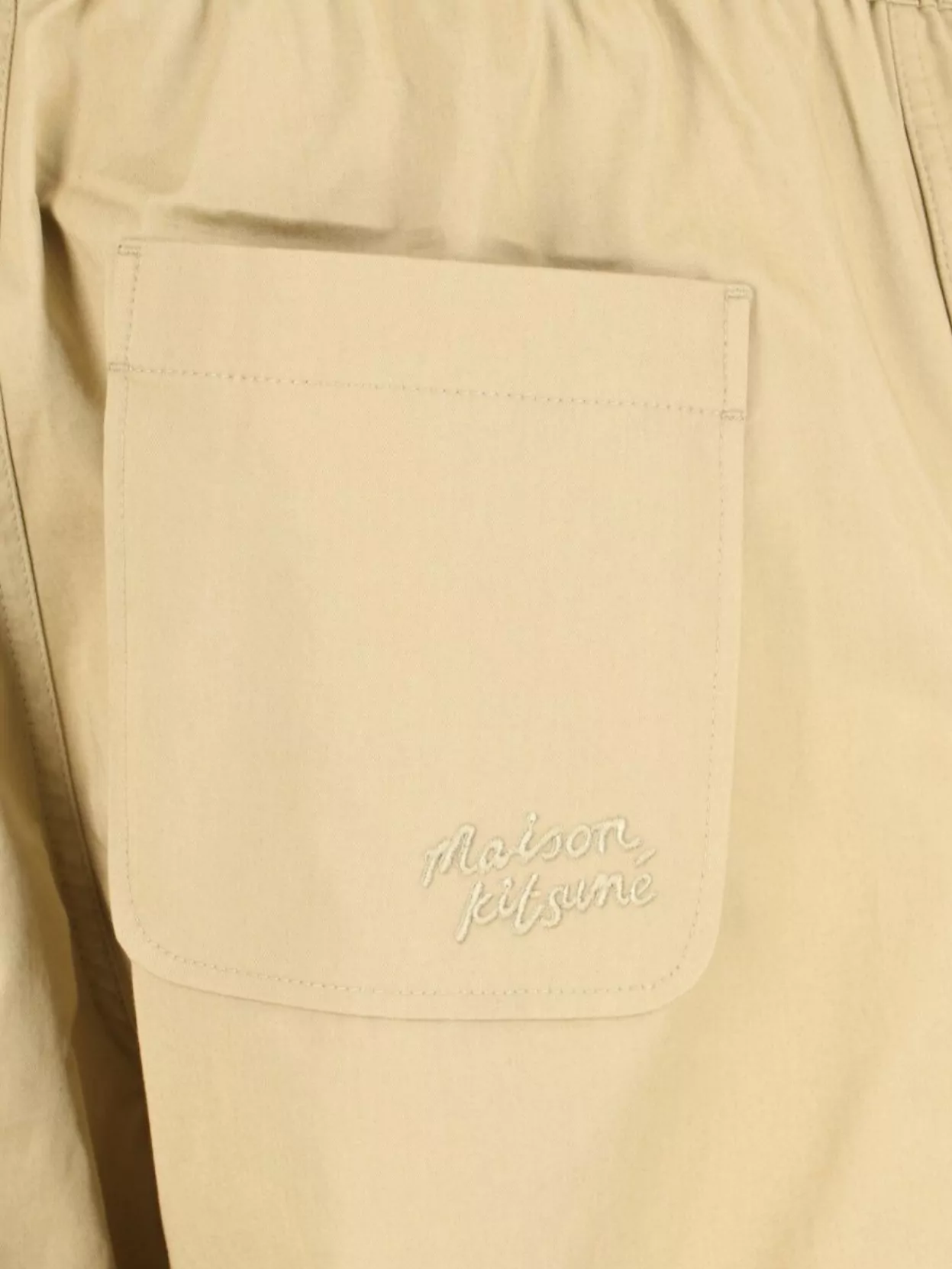 Maison Kitsuné Straight Trousers With Elastic Waistband And Pockets