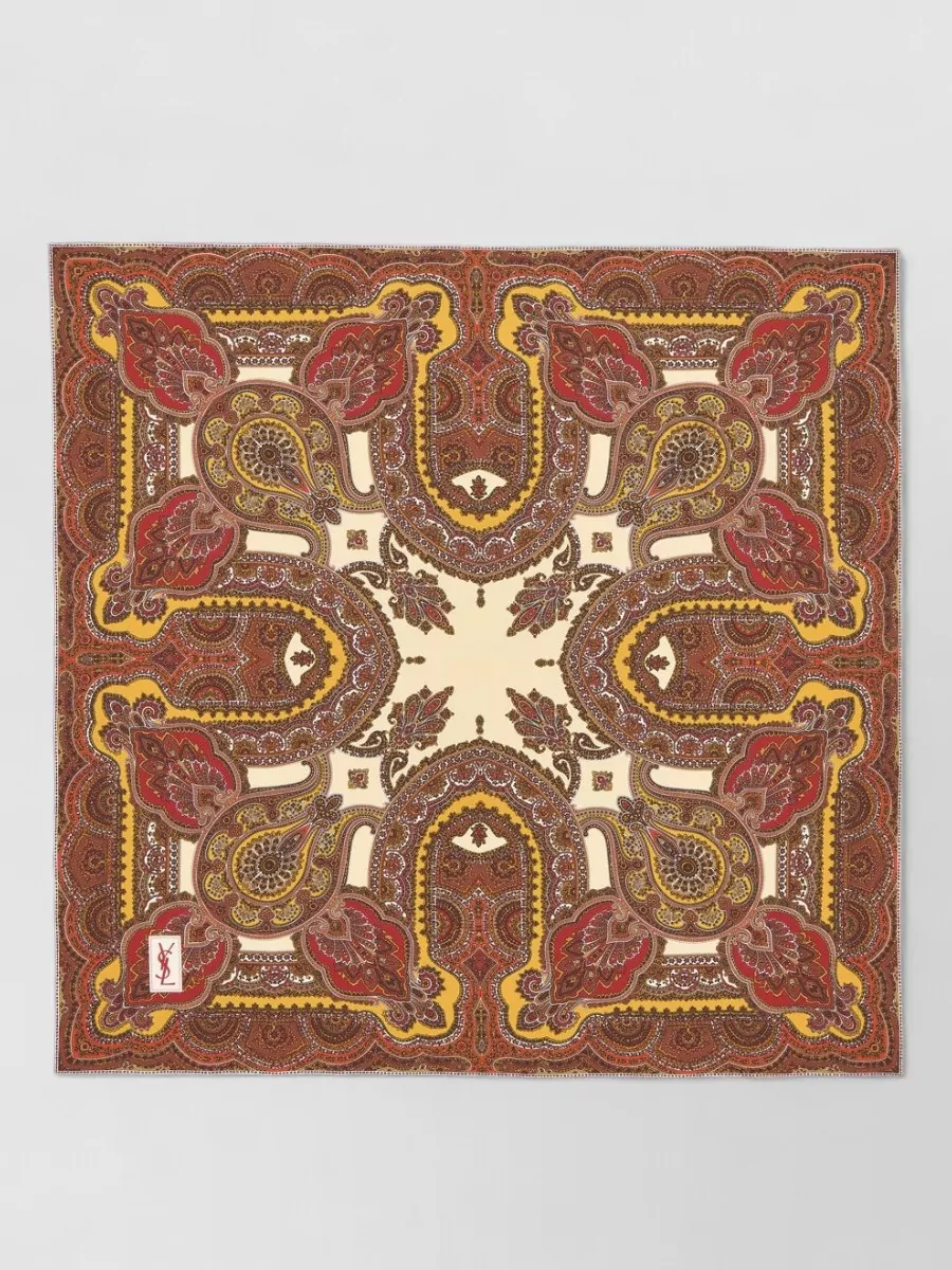 Saint Laurent silk paisley-print square scarf