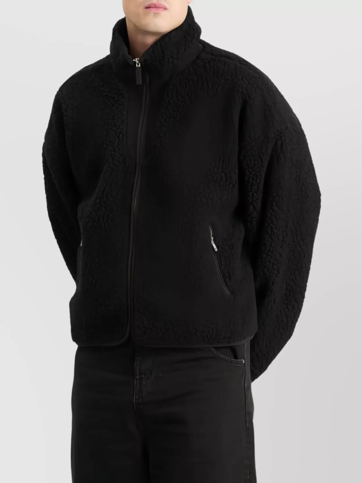 Entire Studios Textured High Neck Long Sleeve Jacket
