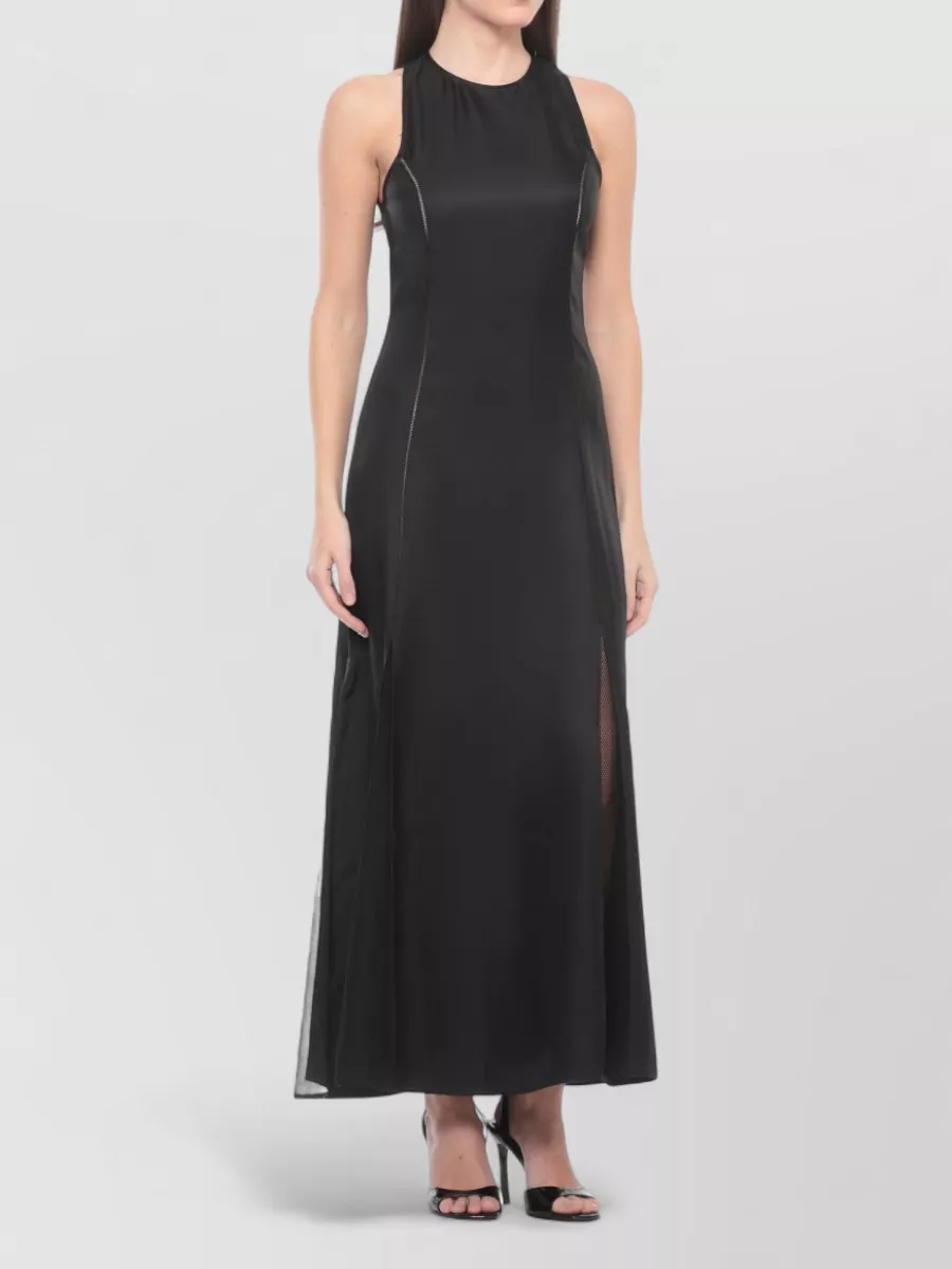 Loulou Studio Silk Sleeveless Round-Neck Midi Dress
