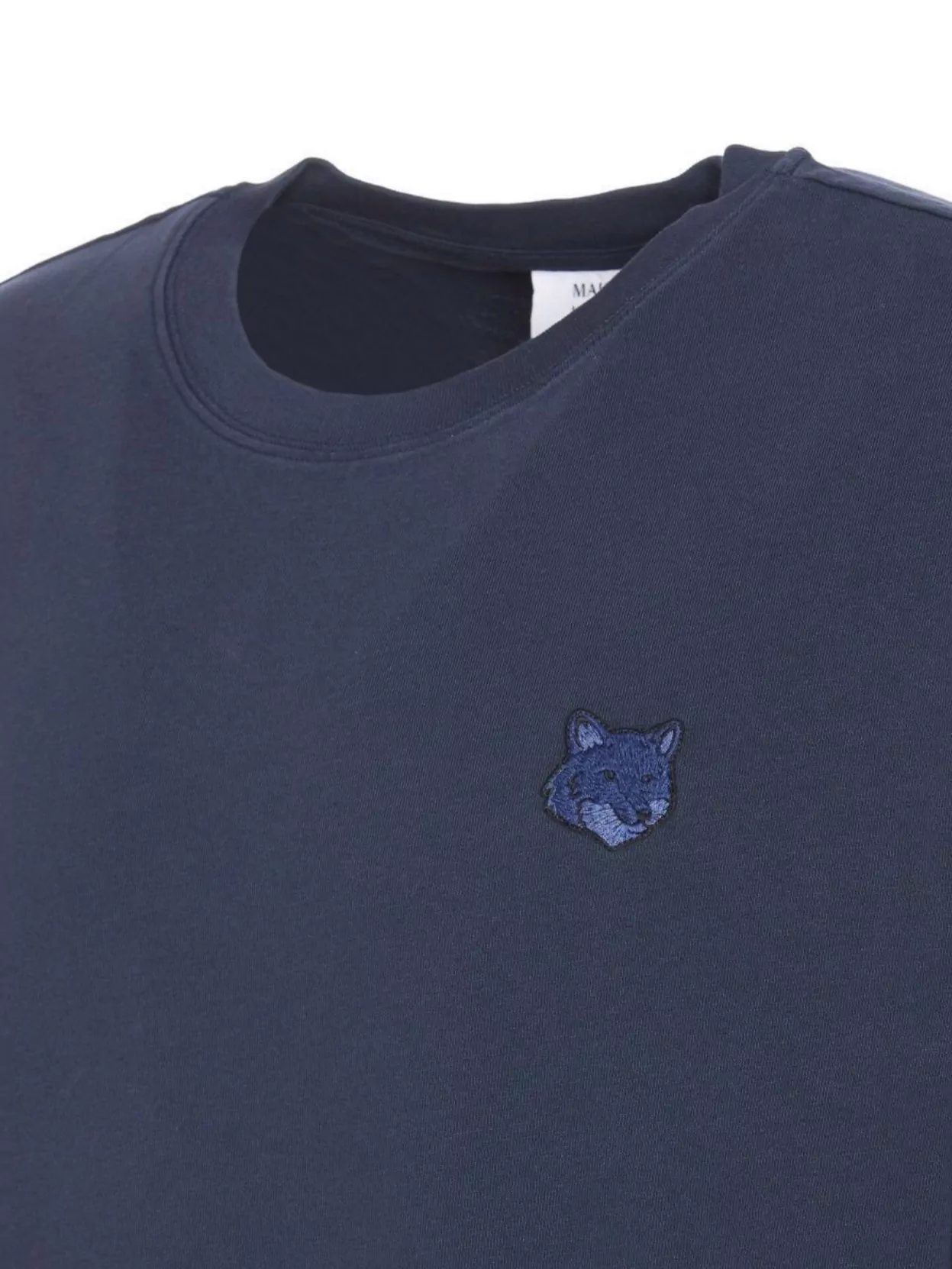Shop Maison Kitsuné Fox Head Crewneck T-shirt