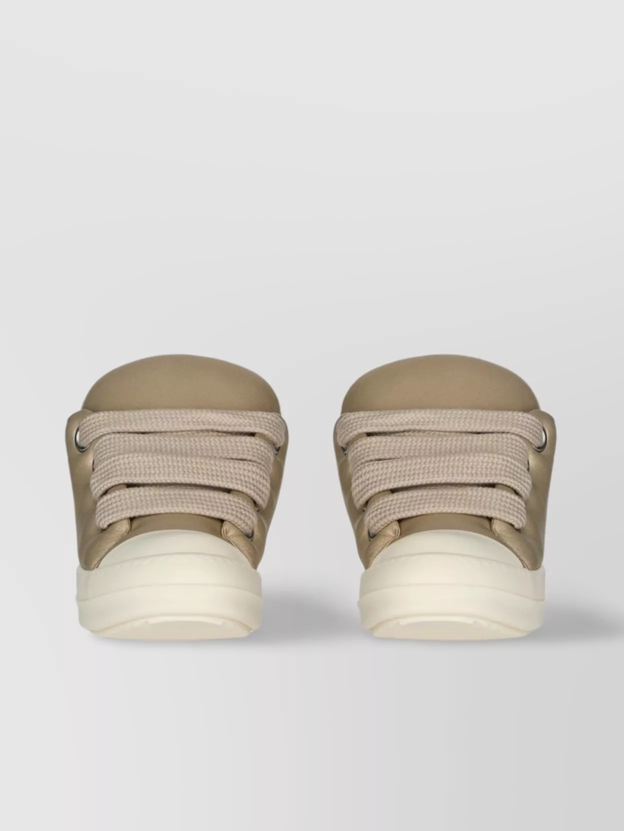 Rick Owens Puffer Low-Top Sneakers With Jumbo Laces