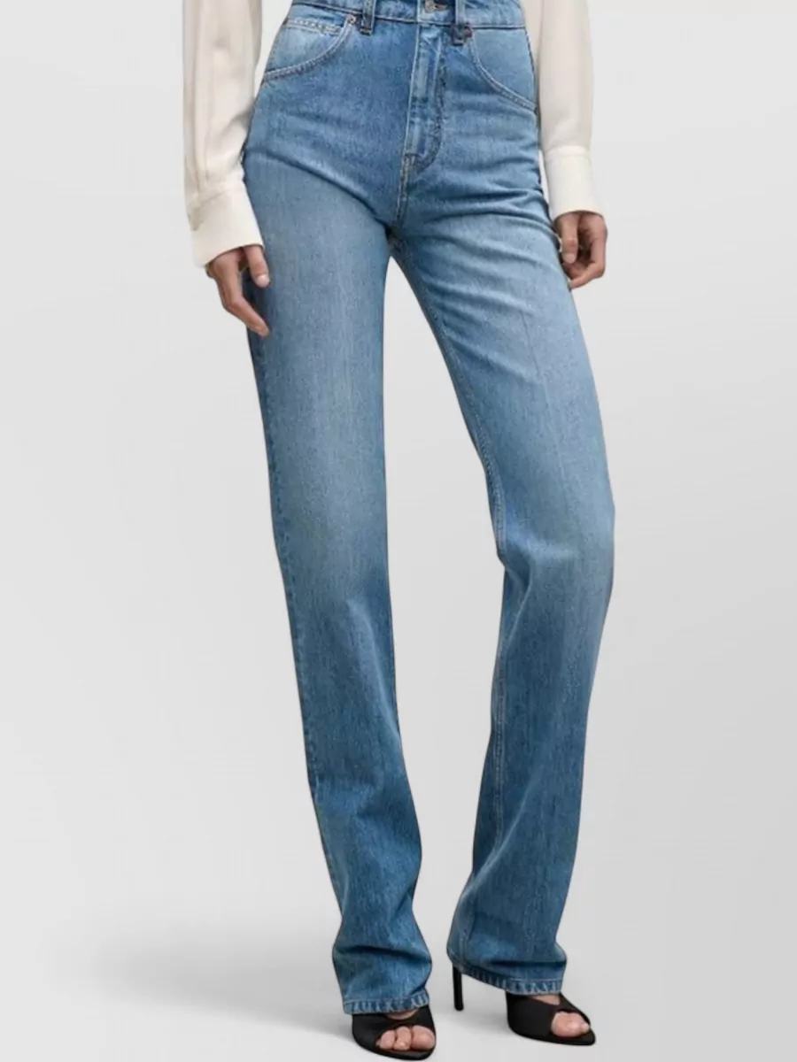 Victoria Beckham High-Rise Straight-Leg Denim Jeans