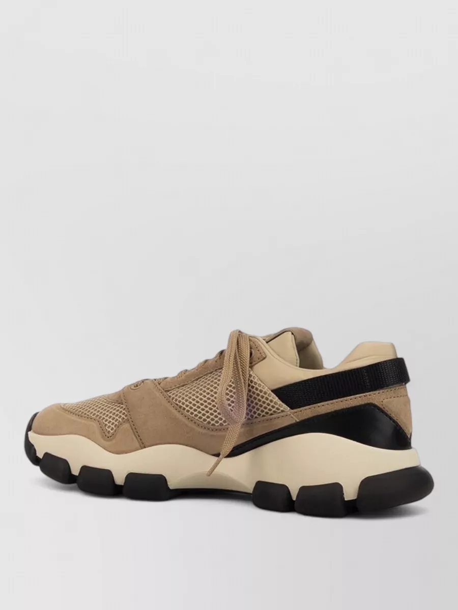 Prada Leather Lace-Up Sneakers