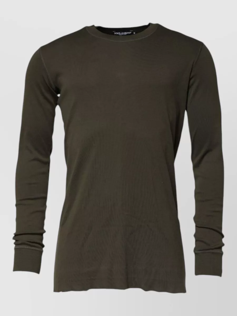 Dolce&Gabbana Cotton long sleeve crew neck t-shirt