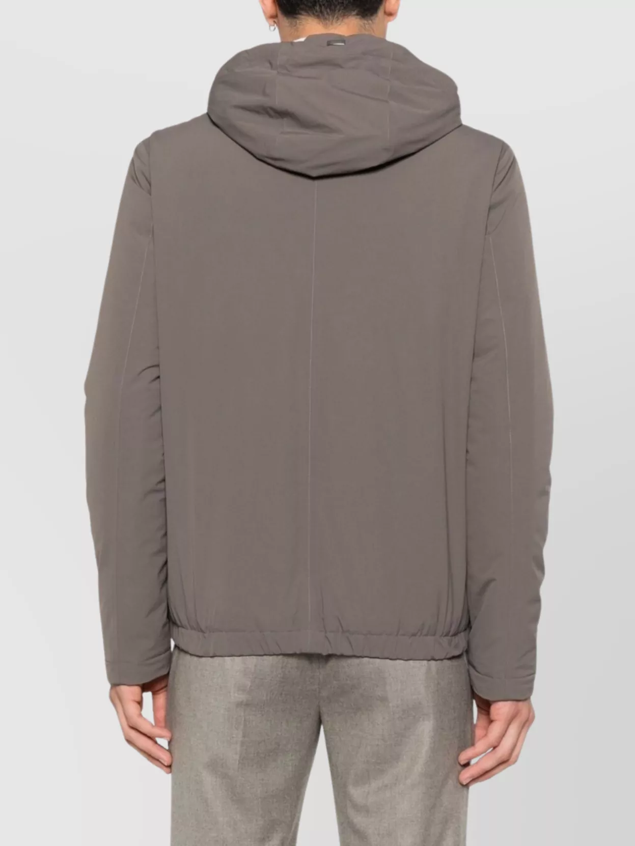 Herno Jackets Cropped Elasticated Hem In Gray