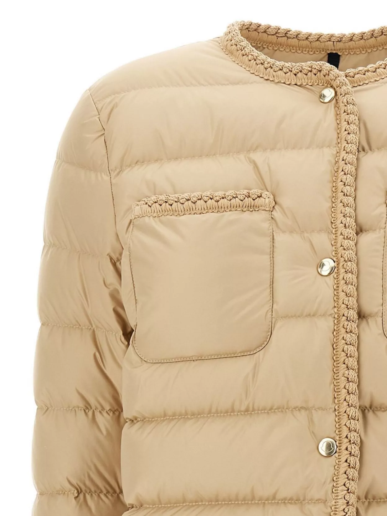 Moncler Gencay Snap Button Fastening Down Jacket In Neutrals