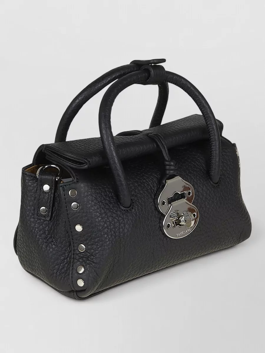 Zanellato Centauro Shoulder Bag Metal Studs Handle