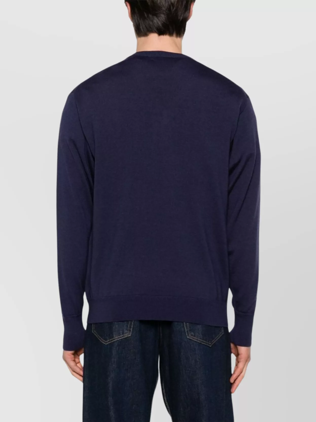 Bally V-Neck Sweater With Ribbed Cuffs And Hem