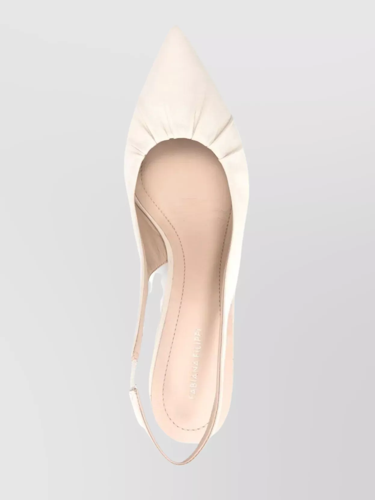 Fabiana Filippi Pointed Toe Kitten Heel Ruched Detail Pumps
