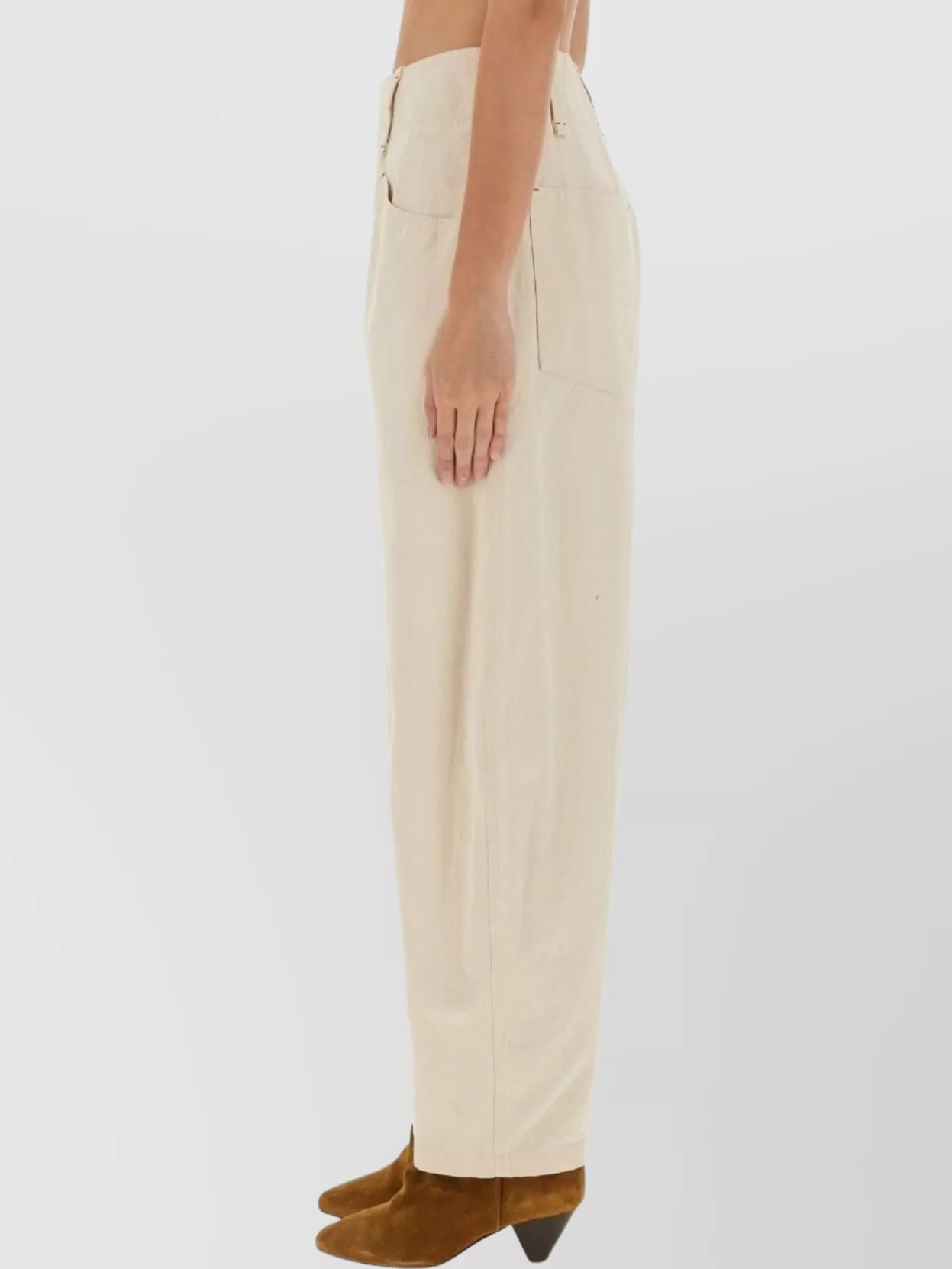 Isabel Marant High Waist Wide Leg Trousers With Pockets