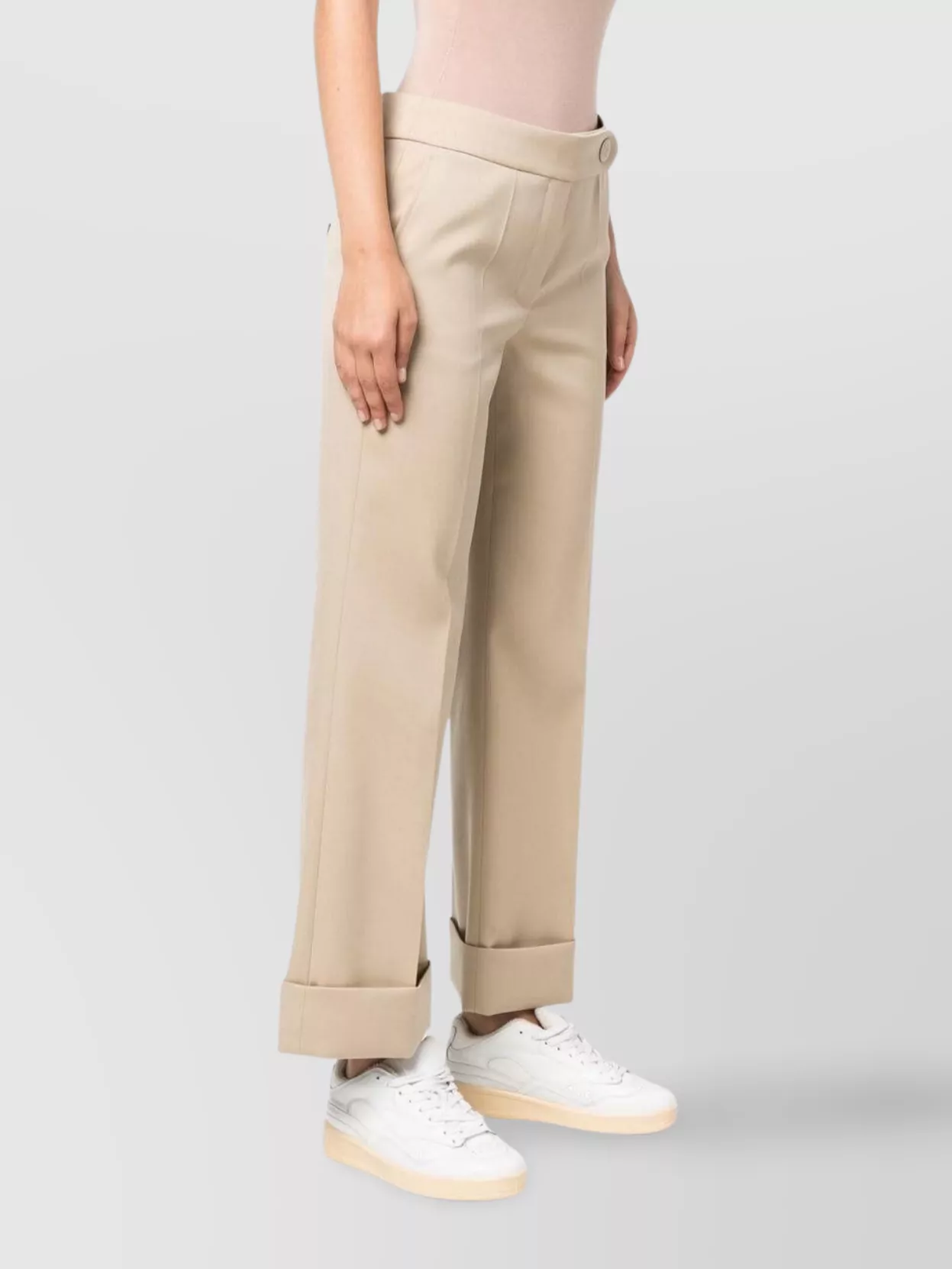 Lanvin Wool Trousers With Cropped Wide Leg