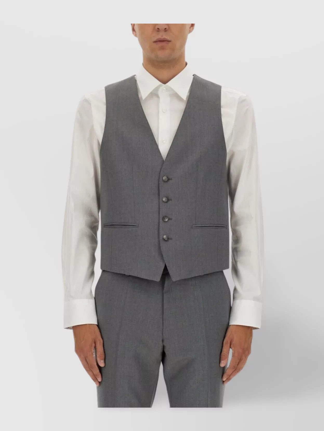 Boss Sleeveless Fitted Vest V-Neck