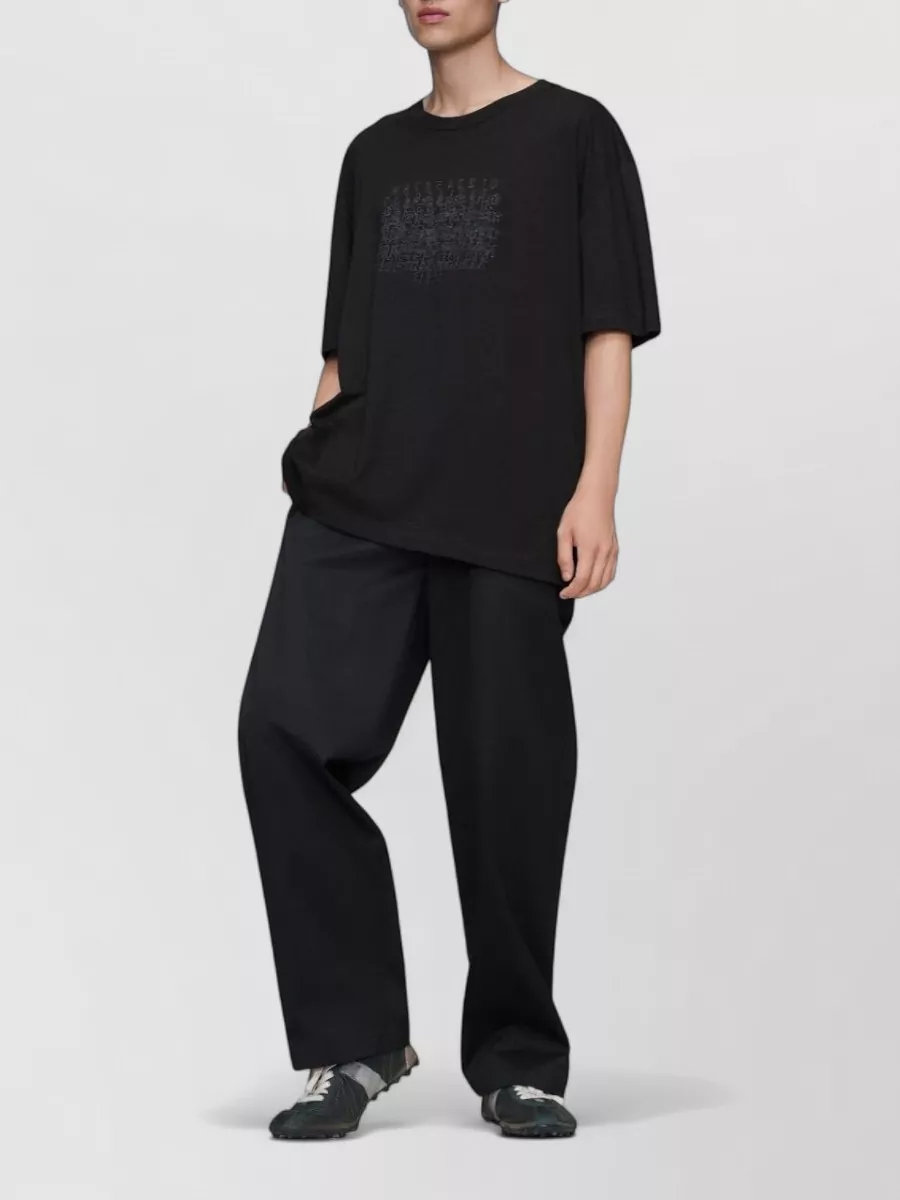 Maison Margiela Logo Cotton T Shirt Graphic Print
