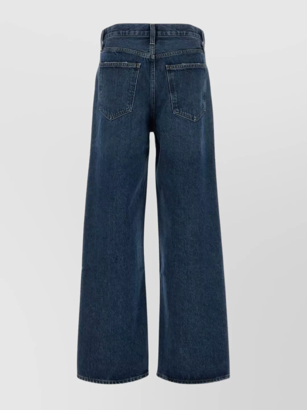 Agolde Wide-leg Denim Trousers Featuring Belt Loops In Blue