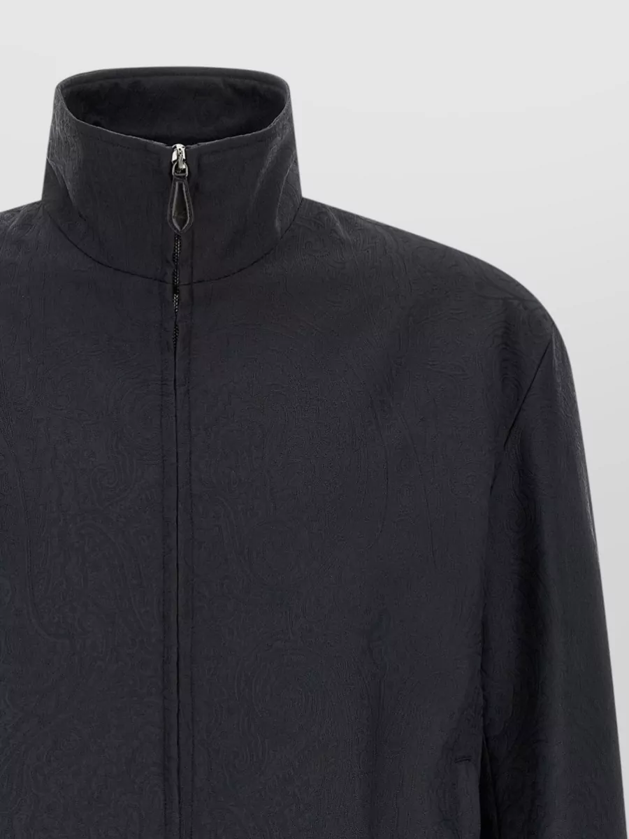 Etro Paisley-Jacquard Long-Sleeve Single-Breasted Coat