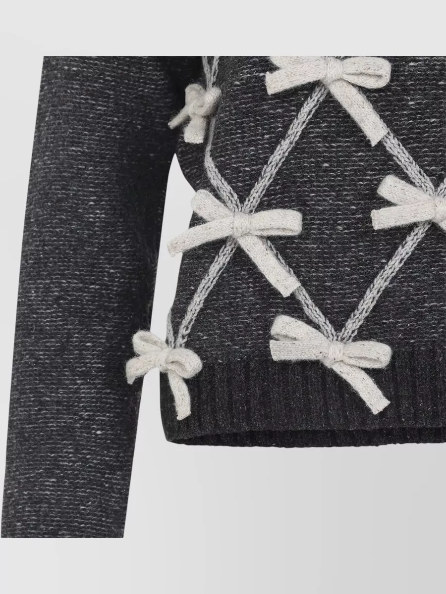 Moschino Silk Wool Slim-Fit Crew-Neck Long-Sleeve Sweater